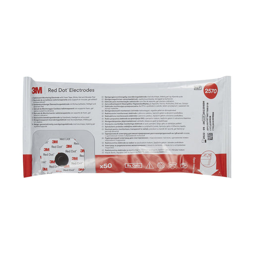 3M ECG Electrodes Red Dot 3m 2570 50 Pack