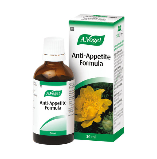 A.Vogel Anti-Appetite Formula Drops 30ml bottle and box, showing front and side packaging