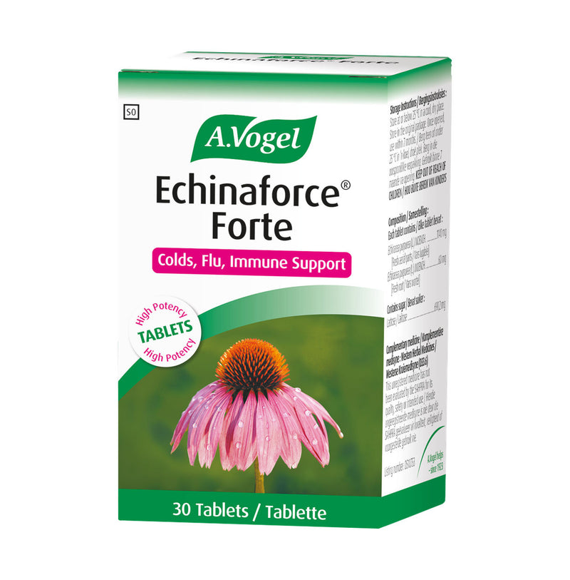 A.Vogel Echinaforce Forte Echinacea Tablets 30 Pack box showing front and side panels