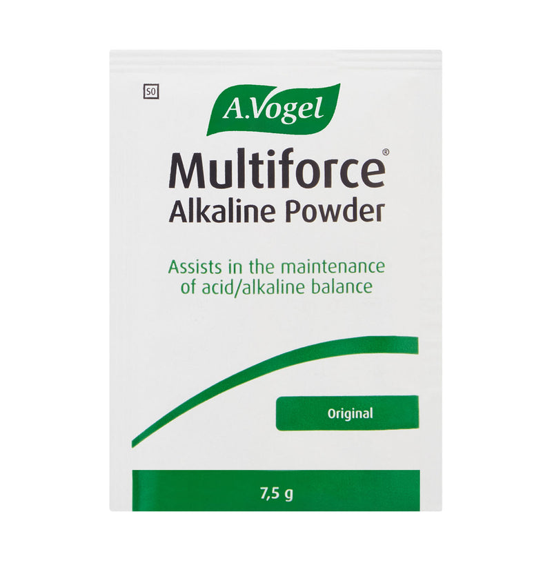 A.Vogel Multiforce Alkaline Original sachet showing Alkaline Powder and 7.5g