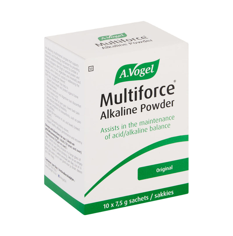 A.Vogel Multiforce Alkaline Original box showing the front and side panels, 10 sachets