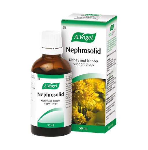 A.Vogel Nephrosolid Drops 50ml bottle and box, front view