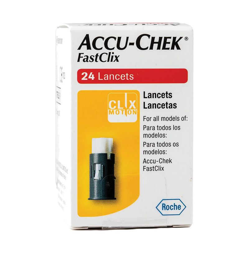 Front of Accu-Chek FastClix 24 Lancets packaging
