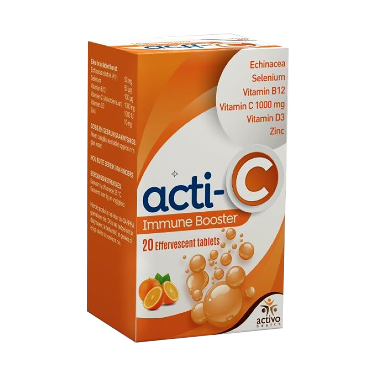 Acti-c Immune Booster Orange 20 Effervesent Tablets - Med365