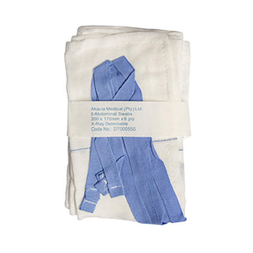 Akacia Abdominal Swab Non Sterile 20 x 17cm x 6 Ply 25 Pack