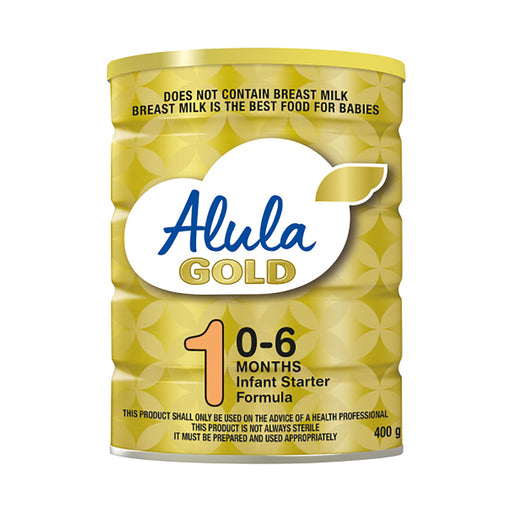 Alula Gold 1 Newborn Infant Starter Formula 400g tin, front view