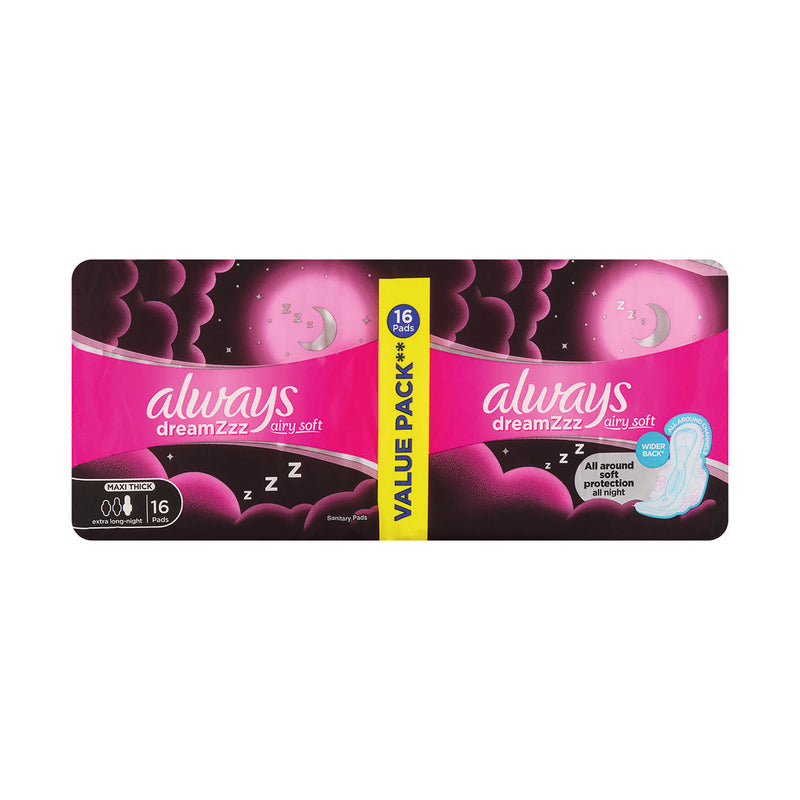 Always DreamZzz Cotton Soft Maxi Extra Long 16 Pads