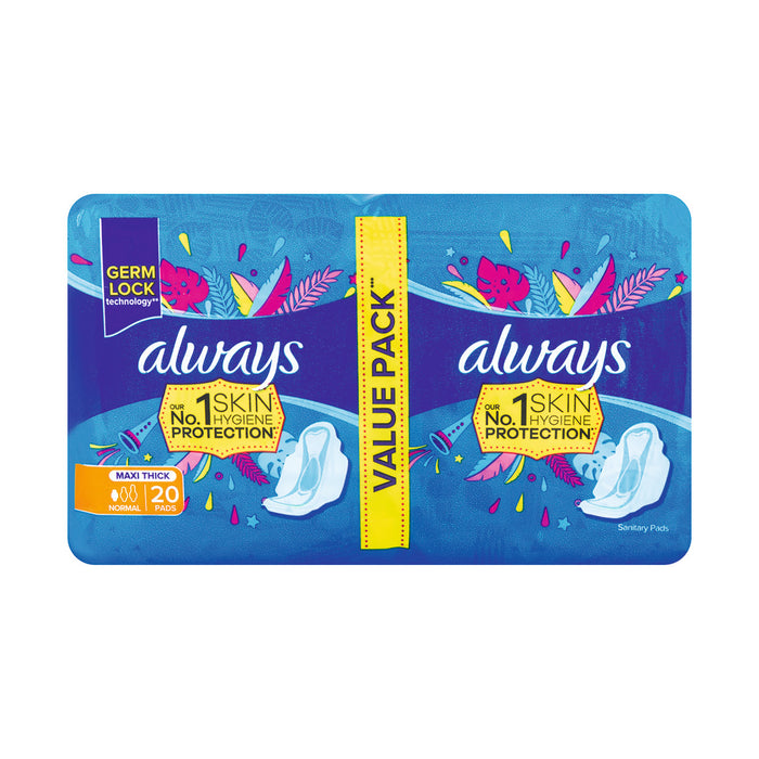 Always Maxi Sanitary Pads Duo Pack Normal 20 Pads