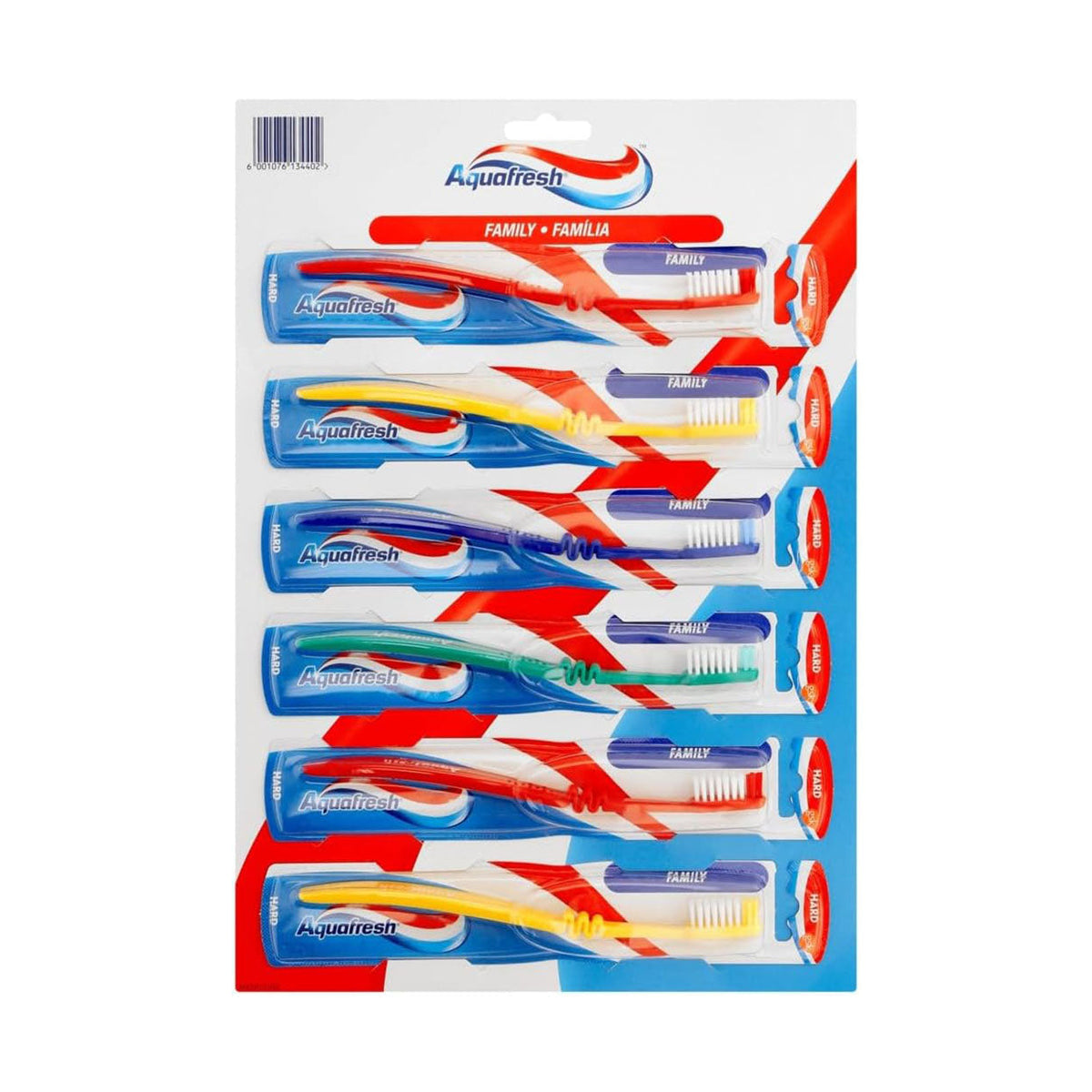 Aquafresh Toothbrush Family Hard 6 Pack - Med365