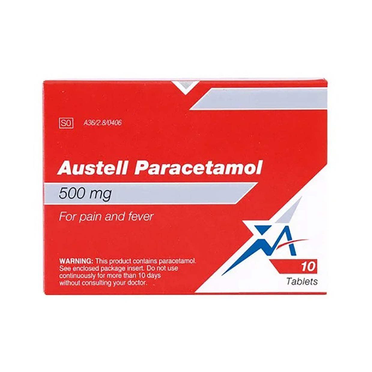 Austell Austell Paracetamol 500mg 10 Tablets - Med365