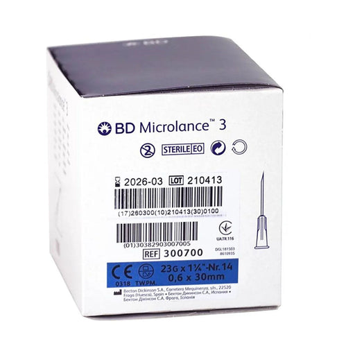 BD Microlance 3 Needle 23g x 30mm 300700 100 Pack