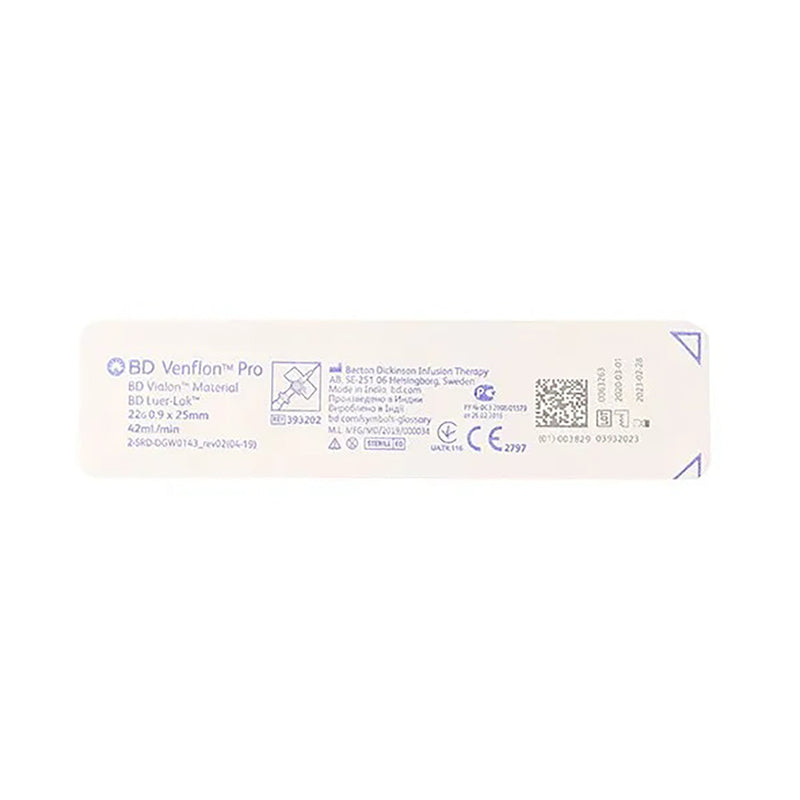 BD Venflon Pro 22gx25mm Blue 1 Unit