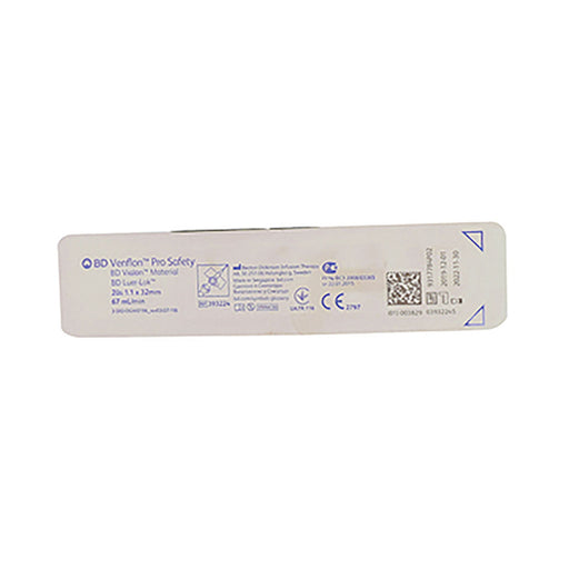 BD Venflon Pro Safety Pink 20g x 32mm