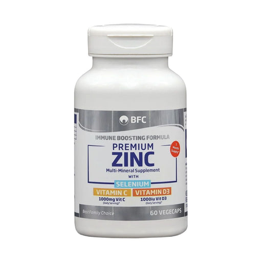 BFC Premium Zinc Vitamin C & Selenium 60 Vege Capsules