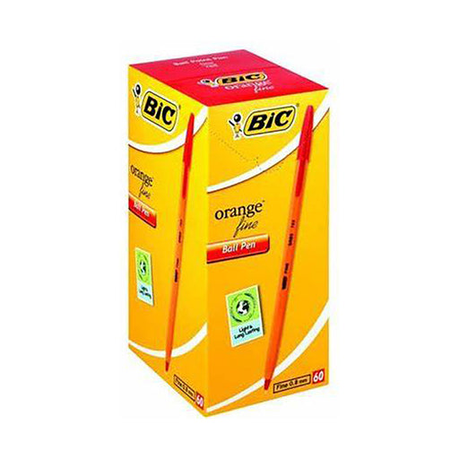 BIC Pen Orange Box Fine Red Pen 60 Pack