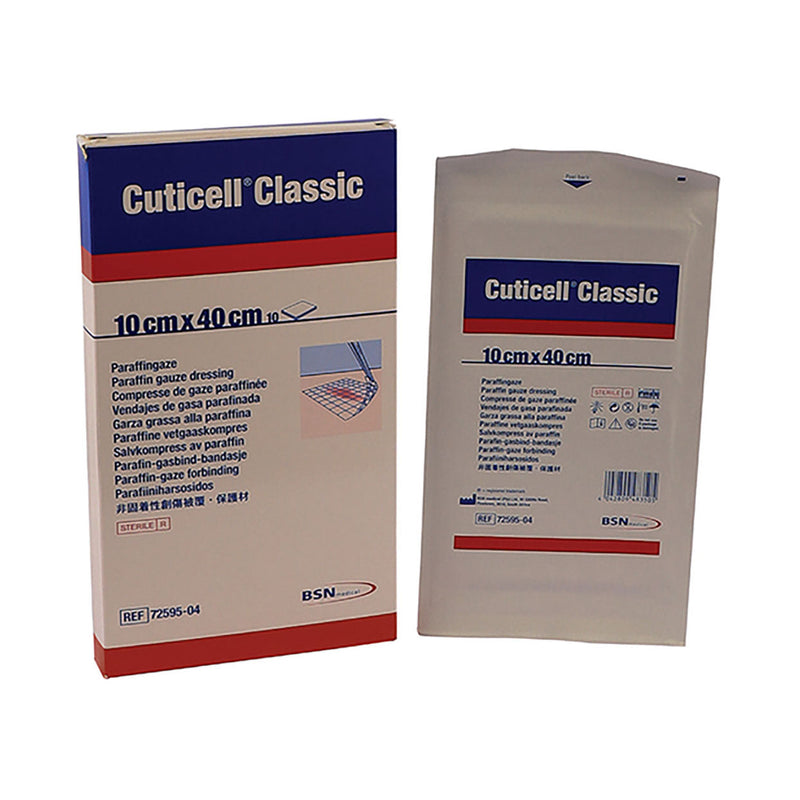 BSN Cuticell Paraffin Gauze 10 x 40cm Pouch 10 Pack - Med365