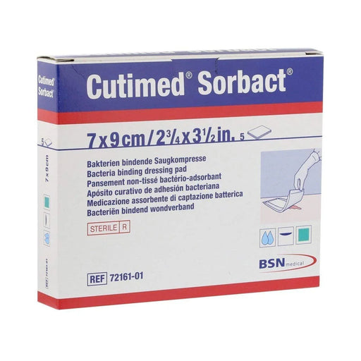 Cutimed Sorbact Pad bacteria-binding dressing 7 x 9 cm 5 pack