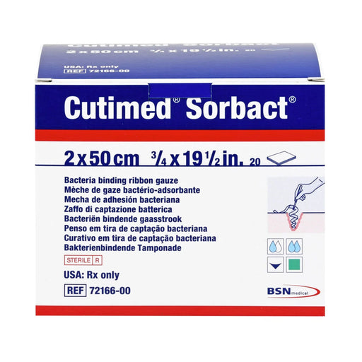Cutimed Sorbact ribbon gauze 2 x 50 cm 20 pack