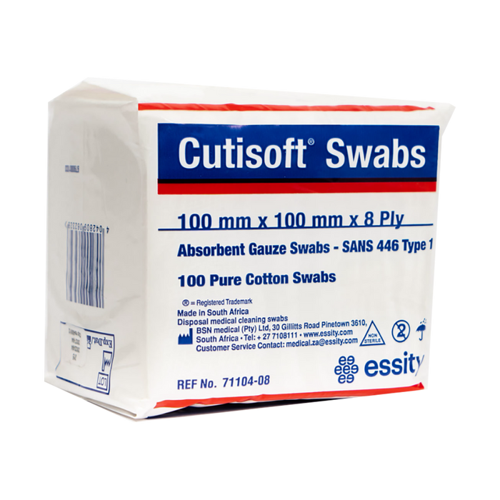 Cutisoft Injection Swab BSN Medical Cutisoft Swabs Gauze 100 x 100 8 Ply 100 Pure Cotton Swabs ...