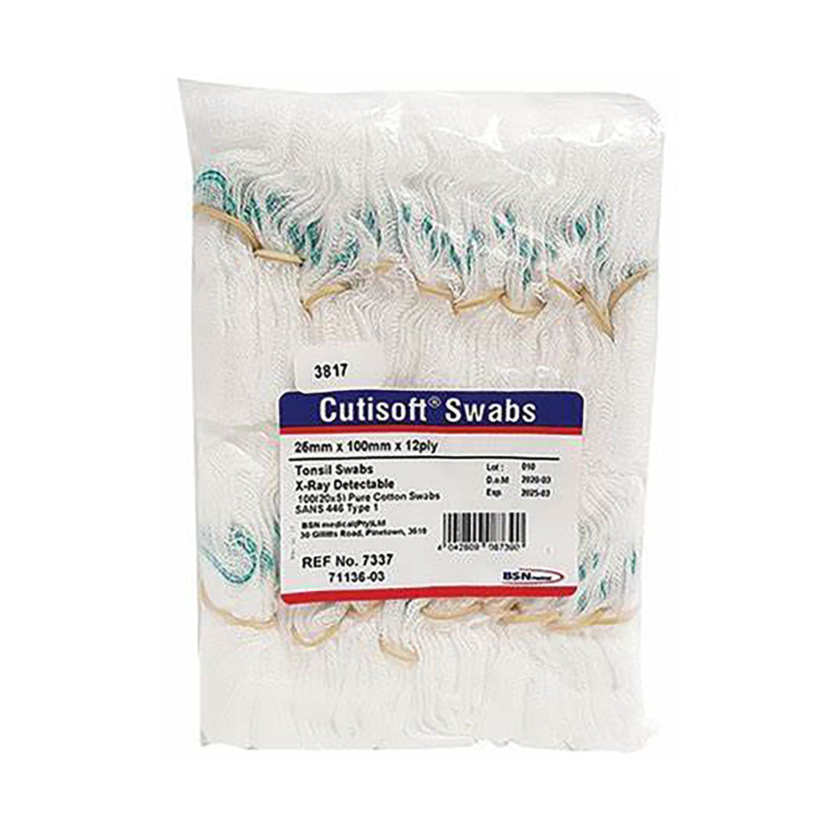 BSN Medical Tonsil Swabs 25 x 100 12 Ply N S 100 Pack - Med365