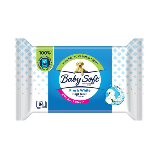 Baby Soft Fresh White Moist Toilet Tissues 84 Tissue