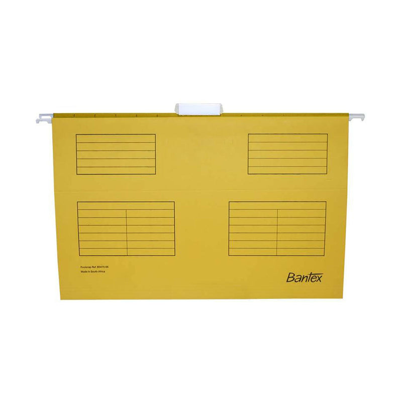 Bantex File Suspension Yellow Tab 25 Pack