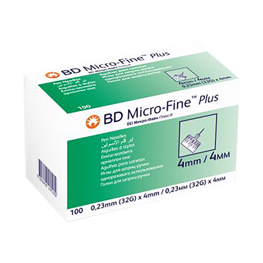 BD Microfine Pen Needle 32g 4mm 100 Units