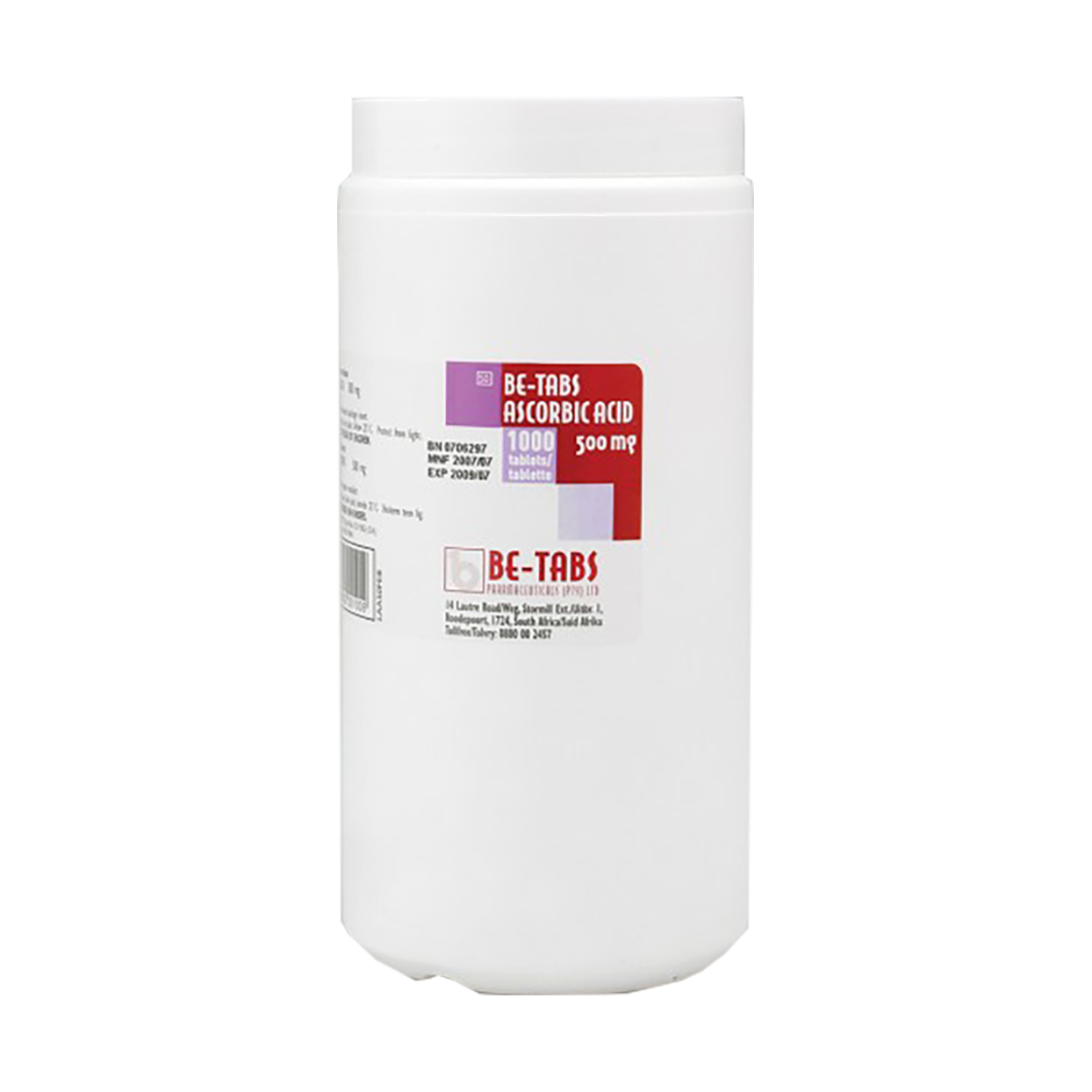 Acidity Tab Be Tabs Ascorbic Acid 500mg 1000 Tablets - Med365
