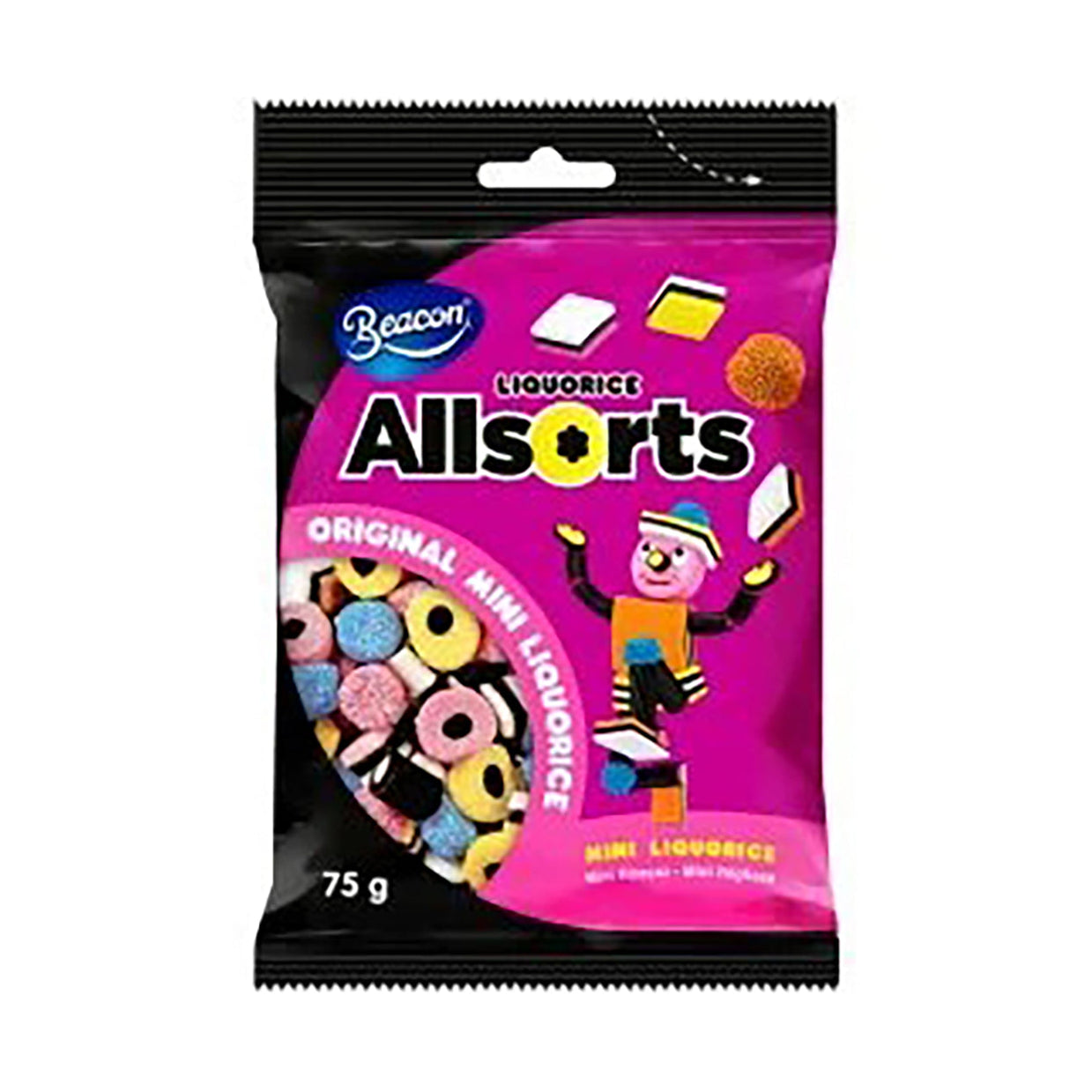 Beacon Allsorts Mini Liquorice 75g Med365