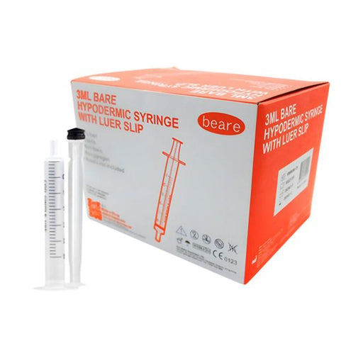 Beare Syringe 3ml Luer Slip 100 Pack