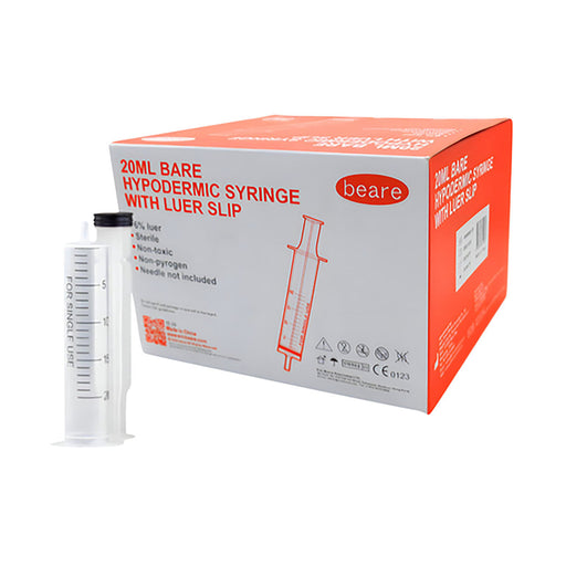 Beare Syringe Luer Slip 20ml 50 Pack