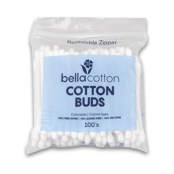 Bella Cotton Buds Zipper 100 Pack