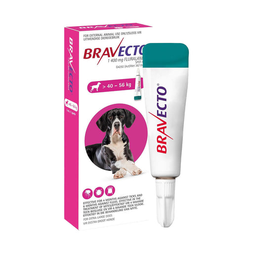 Bravecto Spot On Dog Extra Large 40 - 56kg 1400mg