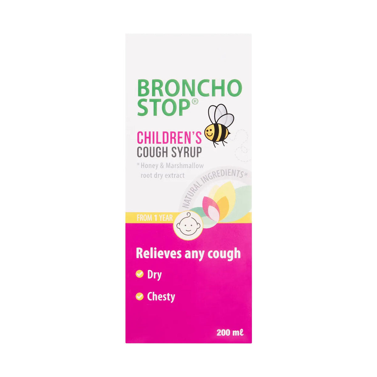 Bronchostop Children's Cough Syrup 200ml - Med365
