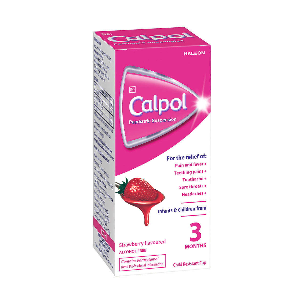 Calpol Paediatric Suspension Strawberry Syrup 100ml - Med365
