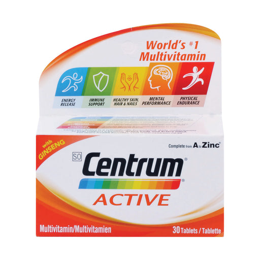 Centrum Active Multivitamin/Multimineral Supplement 30 Tablets