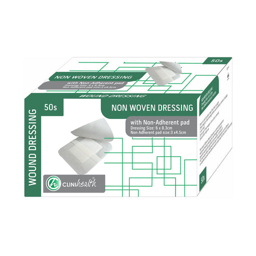 Clinihealth Dressing Non Woven with Pad 6 x 8cm 50 Pack