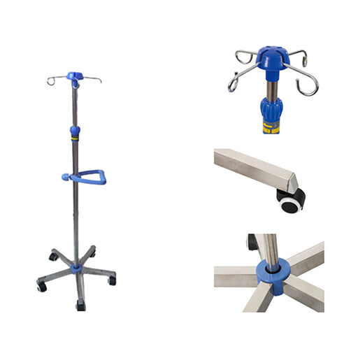 Clinihealth IV Drip Stand 4 Hooks