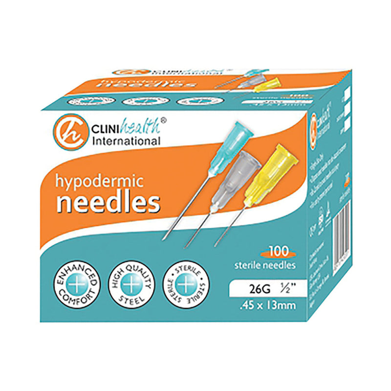 Clinihealth Needles 26g x 13mm 100 Pack
