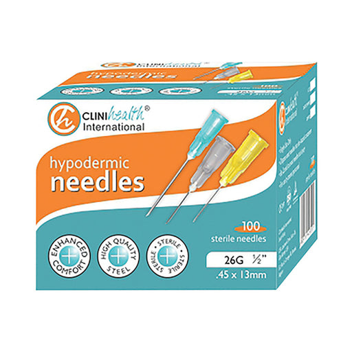 Clinihealth Needles 26g x 13mm 100 Pack