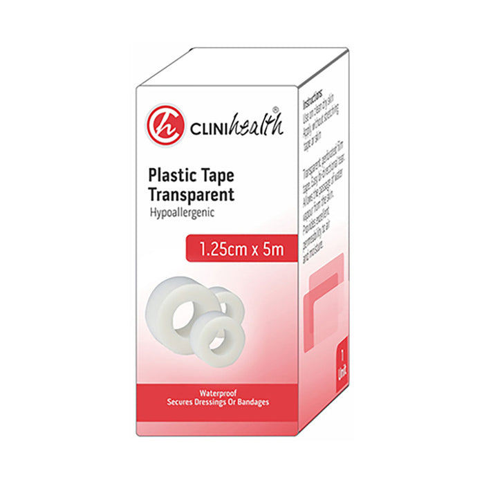 Clinihealth Plastic Tape Transparent 1.25cm x 5m