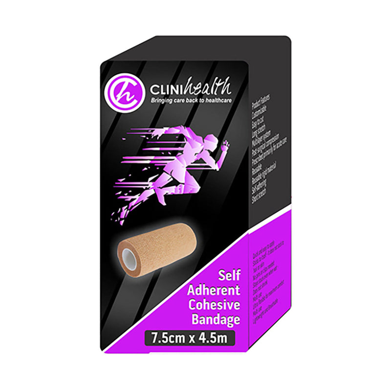 Clinihealth Self Adherent Cohesive Bandage 7.5cm x 4.5m