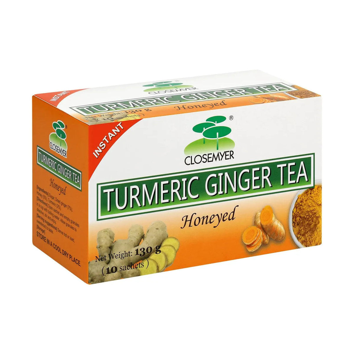 Closemyer Turmeric & Ginger Tea 10 Teabags - Med365