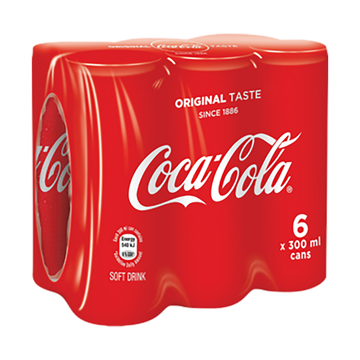 Coke Can 300ml x 6