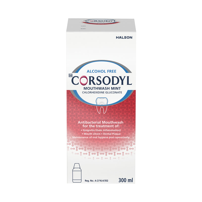 Corsodyl Alcohol Free Mouthwash Mint 300ml