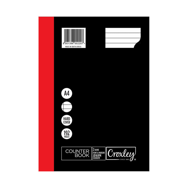 Croxley A4 2-Quire Counter Book Feint & Margin 192-Page