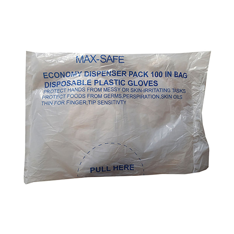 Disposable Plastic Gloves Clear 100 Pack
