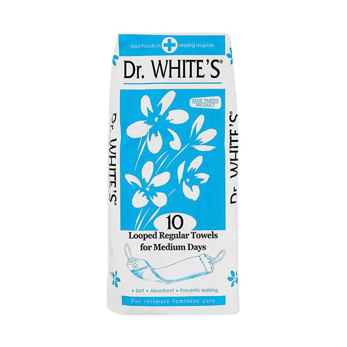 Dr Whites Sanitary Towels Regular Looped 10 Pack