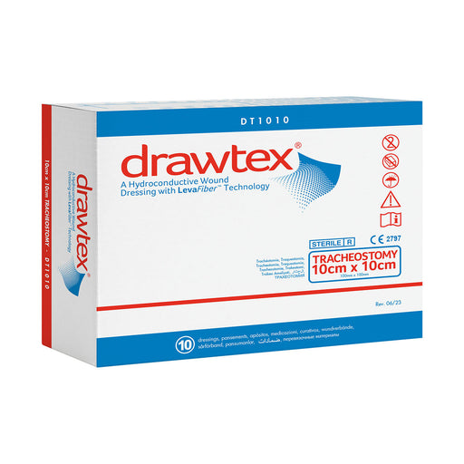 Drawtex Tracheostomy 10 x 10cm DT1010 10 Pack