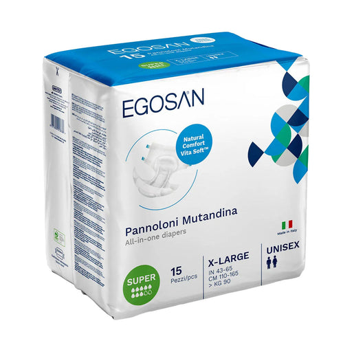 Egosan Super 8 Drops Brief Vitasoft Extra Large 15 Pack